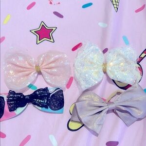 Set of Four Decorative Hair Bows